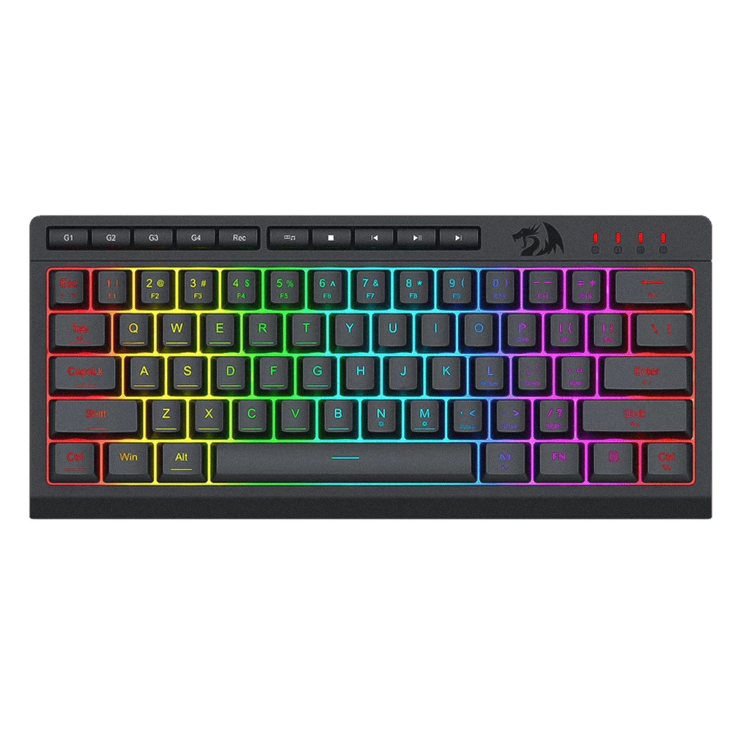 teclado-gamer-redragon-shiva-pro-k522rgb-usb-c-preto-1302622-29751 Teclado para juegos Redragon Shiva Pro K522RGB USB-C - Negro - Imagen 1